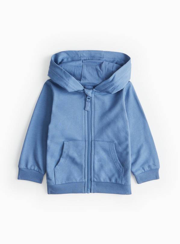 Blue Zip Through Hoodie 9-12 months